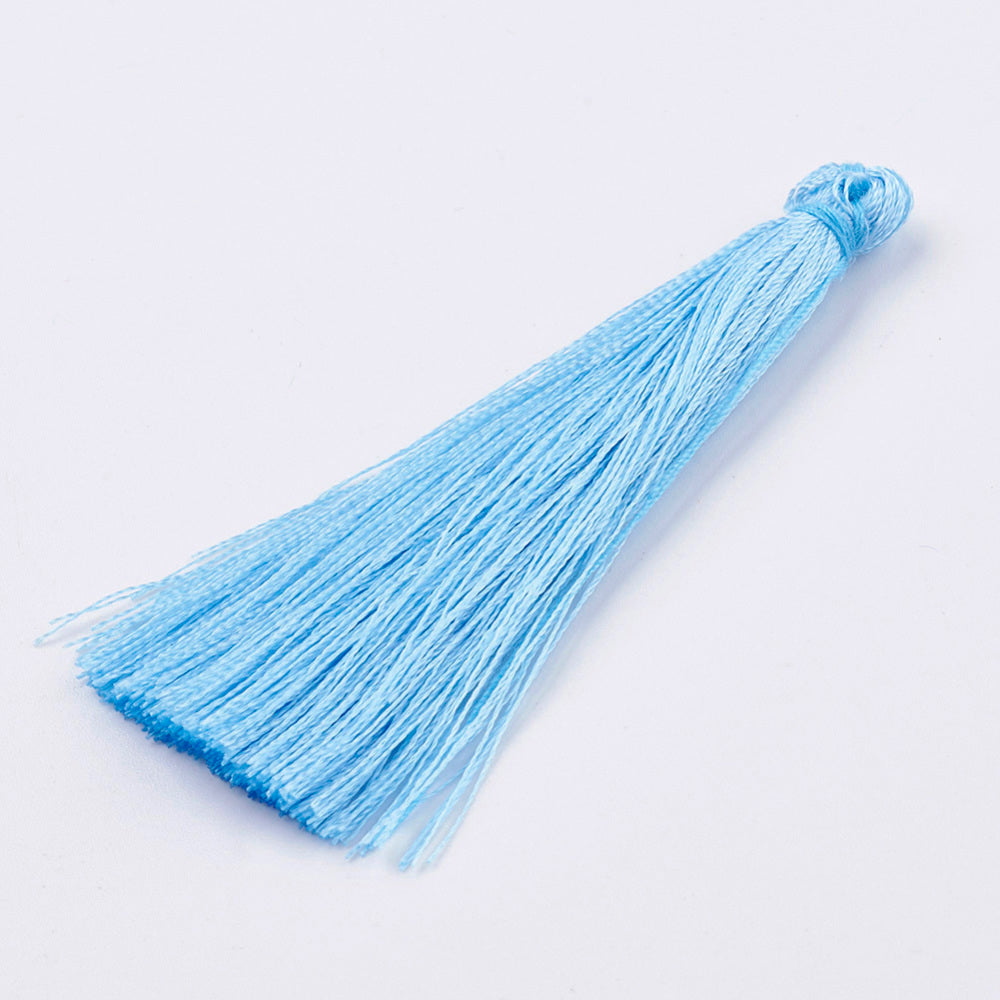 Hänge tassel polyester - Himmelsblå 65-74mm 1 styck