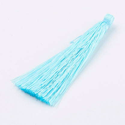 Hänge tassel polyester - Ljusturkos 65-74mm 1 styck