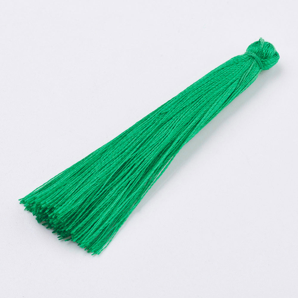 Hänge tassel polyester - Grön 65mm 1 styck