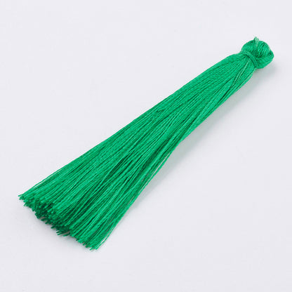 Hänge tassel polyester - Grön 65mm 1 styck