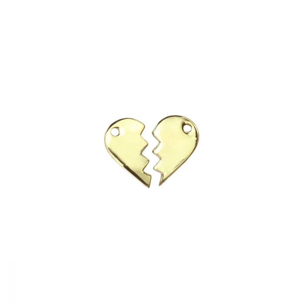 ImpressArt - Friendship Hjärta Charm Stamping Blank Gold Plated 24 st