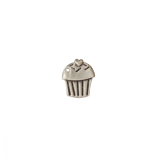 ImpressArt - Cupcake Charm Stamping Blank Silver Plated 1 st