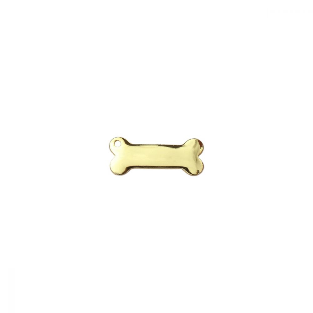 ImpressArt - Dog Bone Charm Stamping Blank Gold Plated 1 st