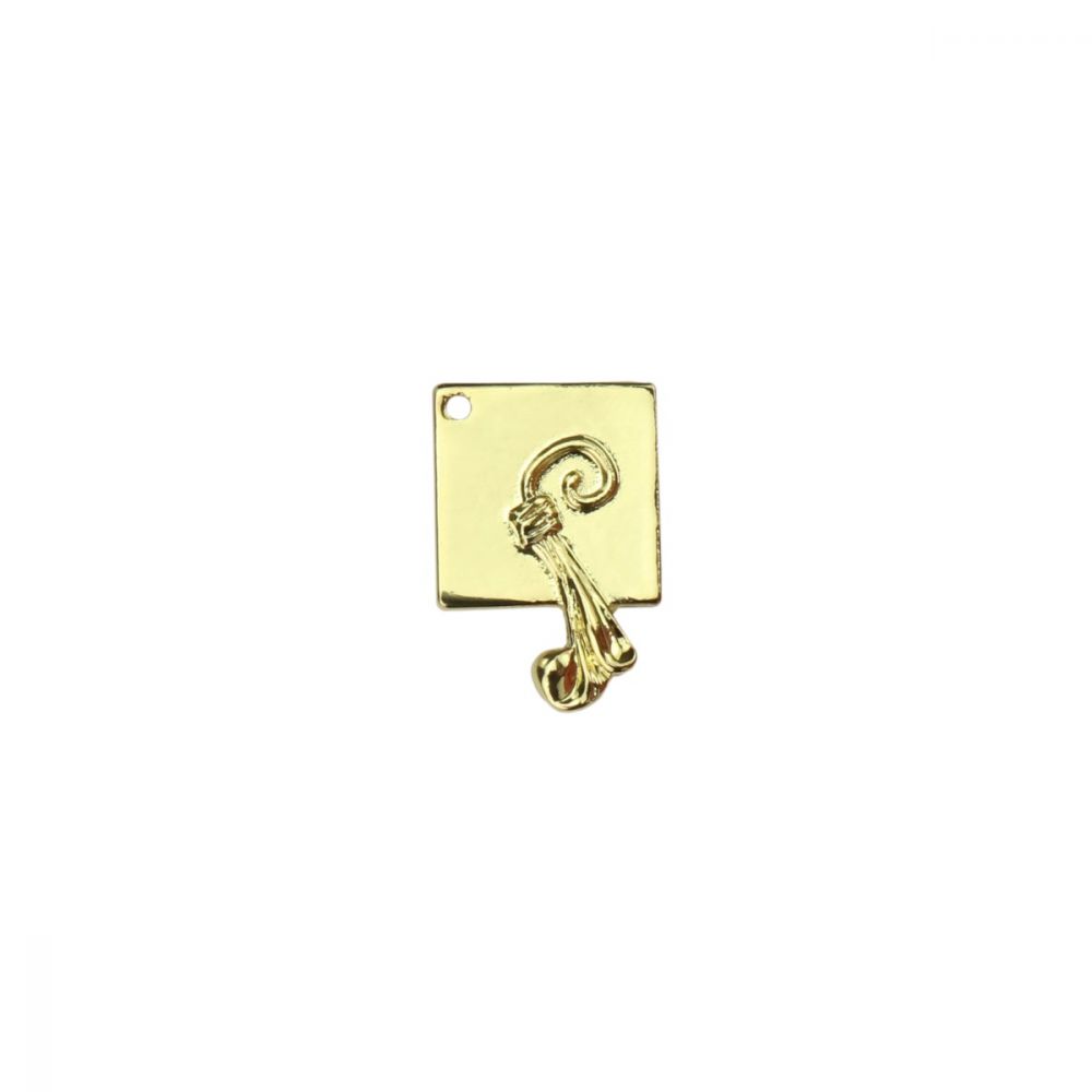 ImpressArt - Graduation Cap Charm Stamping Blank Gold Plated 1 st