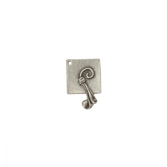 ImpressArt - Graduation Cap Charm Stamping Blank Silver Plated 1 st