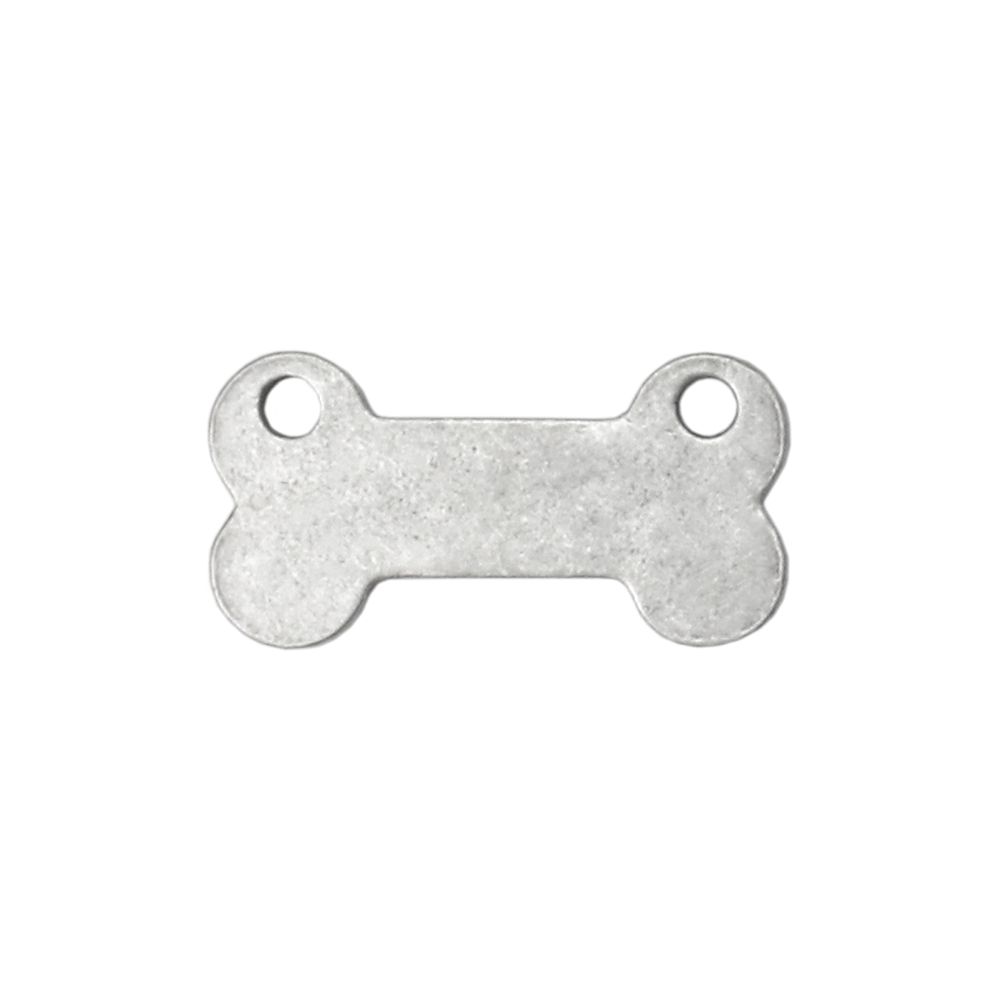 ImpressArt - Artisan Stamping Blanks, Dog Bone Real Silver Plated 2 st