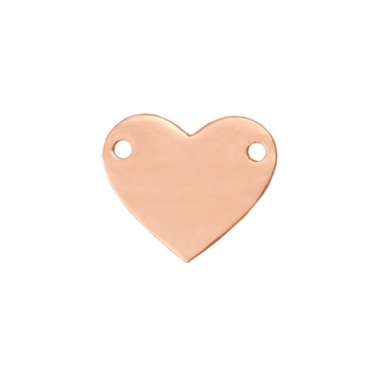 ImpressArt - Artisan Stamping Blanks, Hjärta med hål Real Rose Gold Plated 2 st