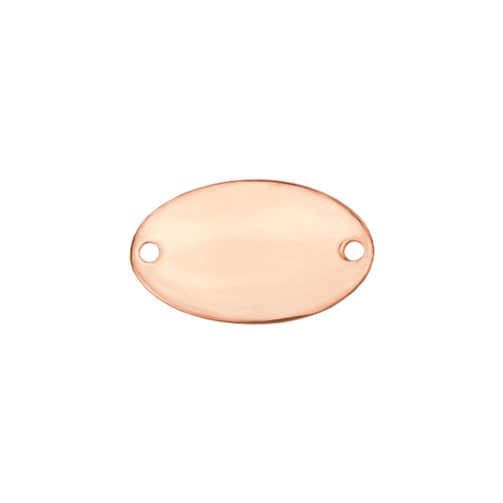 ImpressArt - Artisan Stamping Blanks, Oval Real Rose Gold Plated 24 st