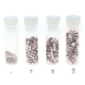 Basic Elements  - Crimp tube assortment, Silver plated, 600- pack