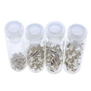 Basic Elements  - Crimp tube assortment, Silver plated, 600- pack