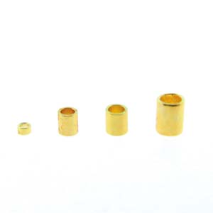 Basic Elements  - Crimp tube assortment, Gold plated, 600- pack