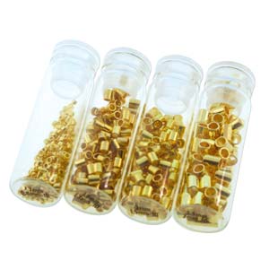 Basic Elements  - Crimp tube assortment, Gold plated, 600- pack