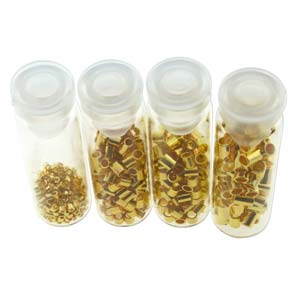 Basic Elements  - Crimp tube assortment, Gold plated, 600- pack