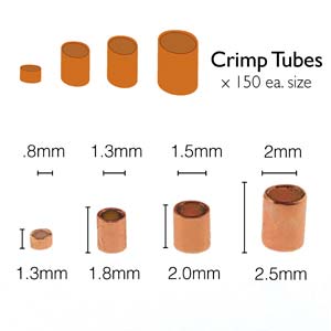 Basic Elements  - Crimp tube assortment, Copper plated, 600- pack