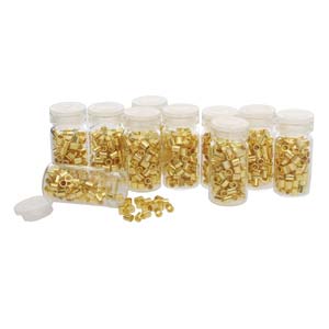 Basic Elements  - Crimp tube 2 mm, Gold plated, 100-pack