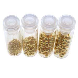 Basic Elements  - Crimp bead assortment, Gold plated, 600- pack