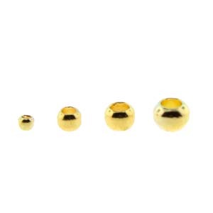 Basic Elements  - Crimp bead assortment, Gold plated, 600- pack