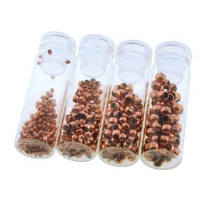 Basic Elements  - Crimp bead assortment, Copper plated, 600- pack