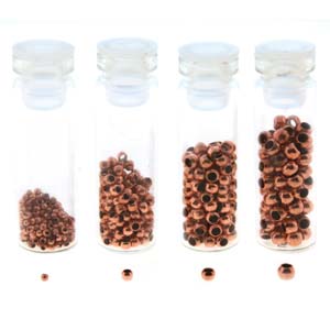 Basic Elements  - Crimp bead assortment, Copper plated, 600- pack