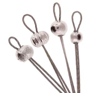 Basic Elements  - Crimp cover, assortment, Silver plated, 80- pack