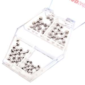 Basic Elements  - Memory wire end cap, assortment, Silver plated, 72- pack