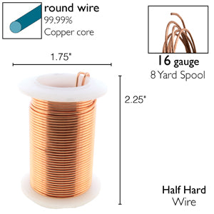 Wire Elements 16 Ga - Kopparfärgad, Non tarnish, 1 rulle