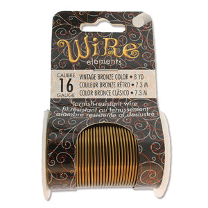 Wire Elements 16 Ga - Antik Bronsfärgad, Non tarnish, 1 rulle