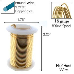 Wire Elements 16 Ga - Guldfärgad, Non tarnish, 1 rulle