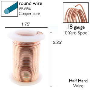 Wire Elements 18 Ga - Roséguldfärgad, Non tarnish, 1 rulle