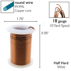 Wire Elements 18 Ga - Antik kopparfärgad, Non tarnish, 1 rulle