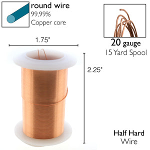 Wire Elements 20 Ga - Kopparfärgad, Non tarnish, 1 rulle