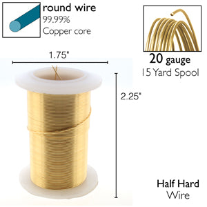 Wire Elements 20 Ga - Guldfärgad, Non tarnish, 1 rulle