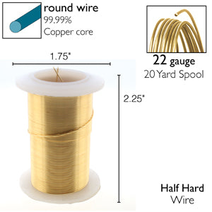 Wire Elements 22Ga - Guldfärgad, Non tarnish, 1 rulle