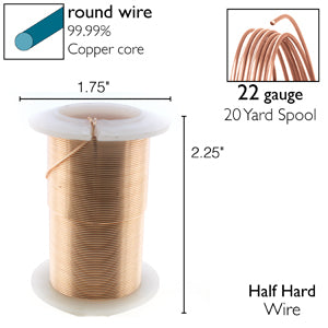 Wire Elements 22Ga - Roséguldfärgad, Non tarnish, 1 rulle