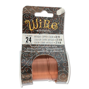 Wire Elements 24Ga - Antik Kopparfärgad, Non tarnish, 1 rulle