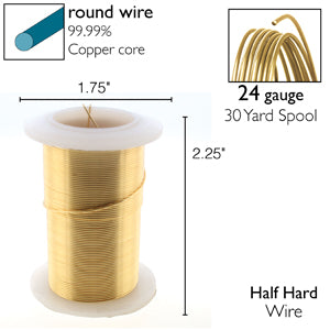 Wire Elements 24Ga - Guldfärgad, Non tarnish, 1 rulle