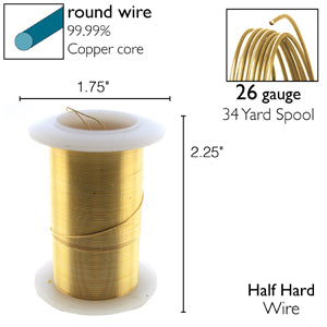 Wire Elements 26Ga - Guldfärgad, Non tarnish, 1 rulle