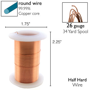 Wire Elements 26Ga - Kopparfärgad, Non tarnish, 1 rulle