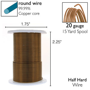 Wire Elements 20 Ga - Antik mässingsfärgad, Non tarnish, 1 rulle