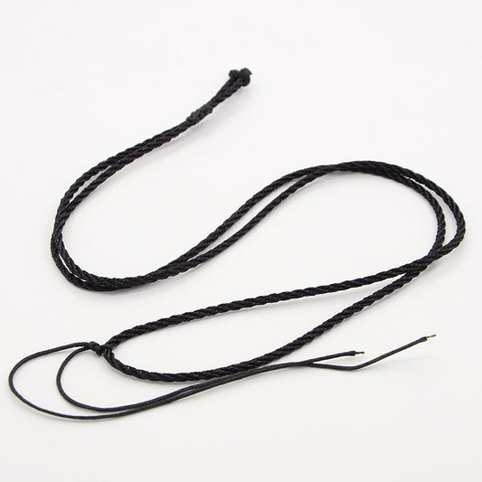 Nylontråd halsband - Svart ca 3mm, 1 styck