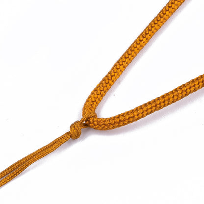 Nylontråd halsband - Burnt orange ca 3mm, 1 styck