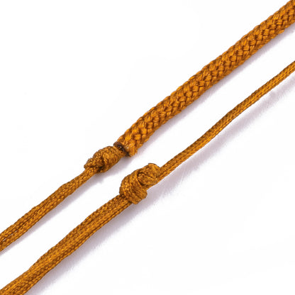 Nylontråd halsband - Burnt orange ca 3mm, 1 styck