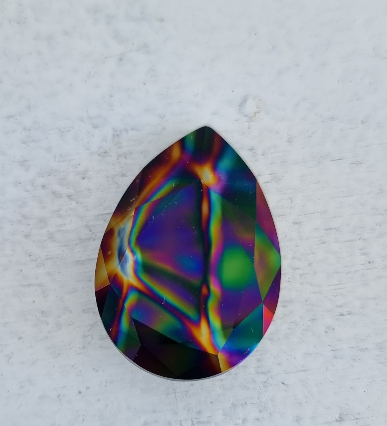 Swarovski crystals Large Fancy Pear (4327) - Crystal Rainbow Dark