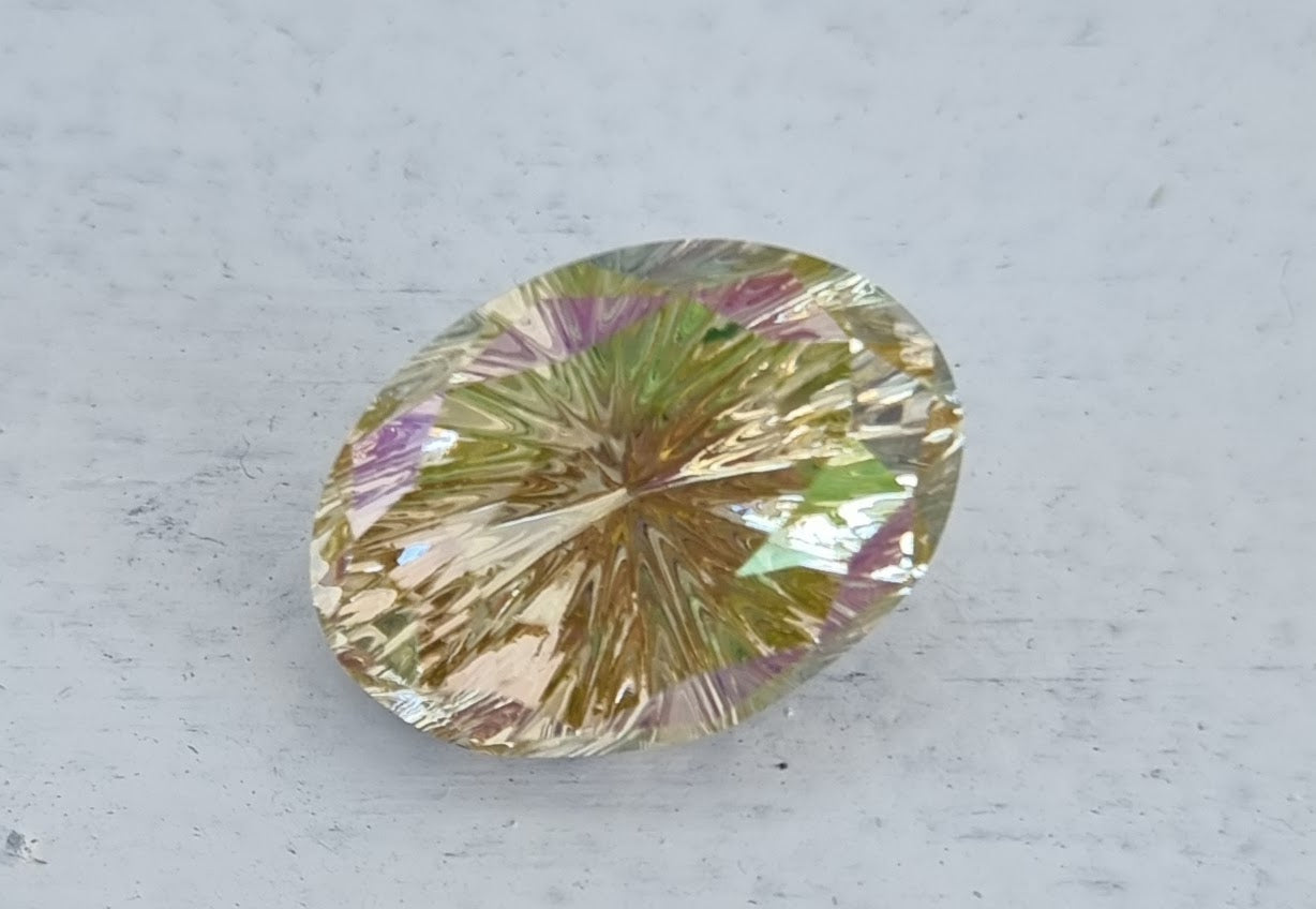 Swarovski Crystals Mystic Oval Fancy Stone - Crystal Luminous Green 18x13mm