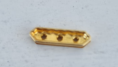 Swarovski strass-slider - Crystal / Gold 17x4mm, 1 styck