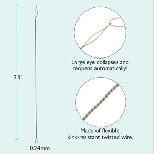 Pärlnålar Basic Elements - Collapsible Eye Needle Extra Fine 4-pack