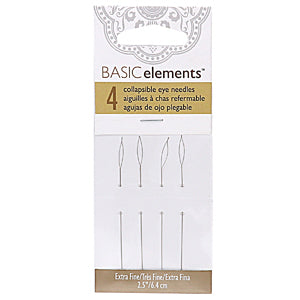 Pärlnålar Basic elements - Collapsible Eye needle Exrta Fine 4- pack