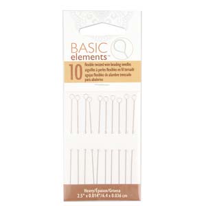 Pärlnålar Basic elements - Flexible Twisted wire Heavy 0,35mm 10- pack