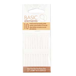 Pärlnålar Basic elements - Flexible Twisted wire Extra Fine 0,127mm 10- pack