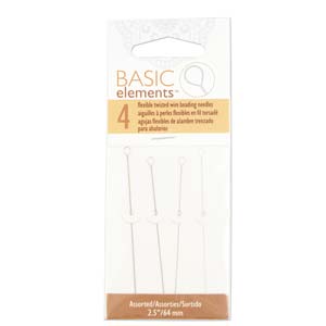 Pärlnålar Basic elements - Flexible Twisted wire Mix, 4-pack